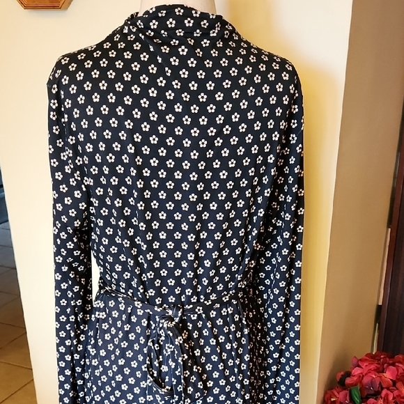 NWT Amour Vert Castile Navy and White Mia Dot Dress, Size XL - Picture 11 of 16